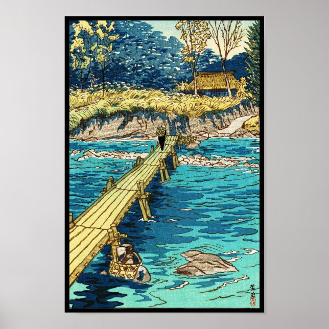 Kasamatsu Shiro Musashi Arashiyama shin hanga Poster (Front)