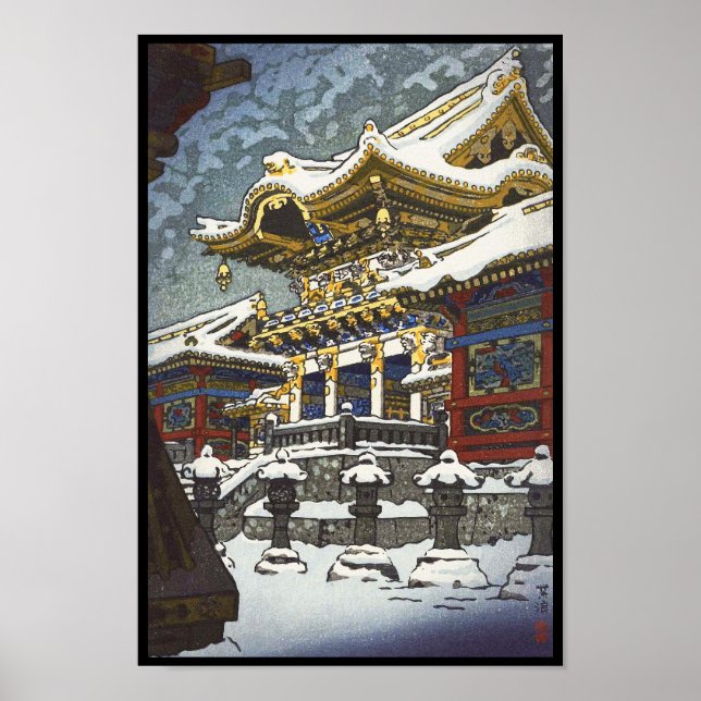Kasamatsu Shiro Snow at Yomei Gate in Nikko Poster (Front)