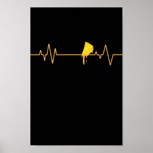 Käse Herzschlag Herzlinie Poster