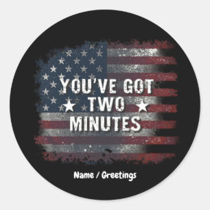 Kash Patel "You've Got Two Minutes" Interview Quot Classic Round Sticker