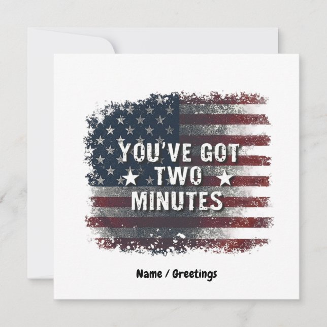 Kash Patel "You've Got Two Minutes" Interview Quot Invitation (Front)