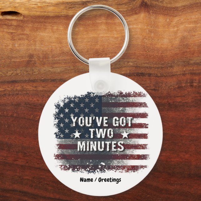 Kash Patel "You've Got Two Minutes" Interview Quot Key Ring (Front)