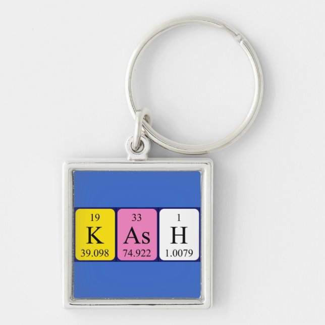 Kash periodic table name keyring (Front)