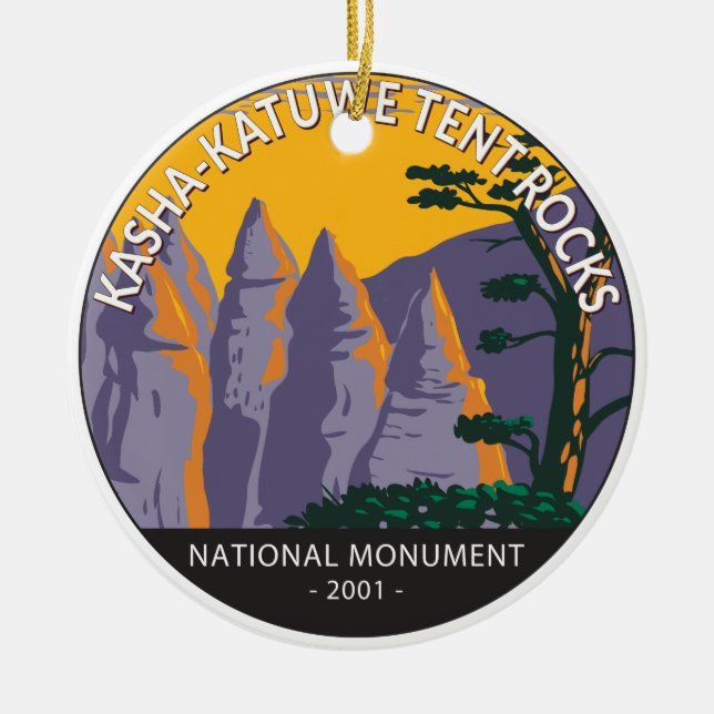 Kasha - Katuwe Tent Rocks National Monument  Ceramic Tree Decoration (Front)