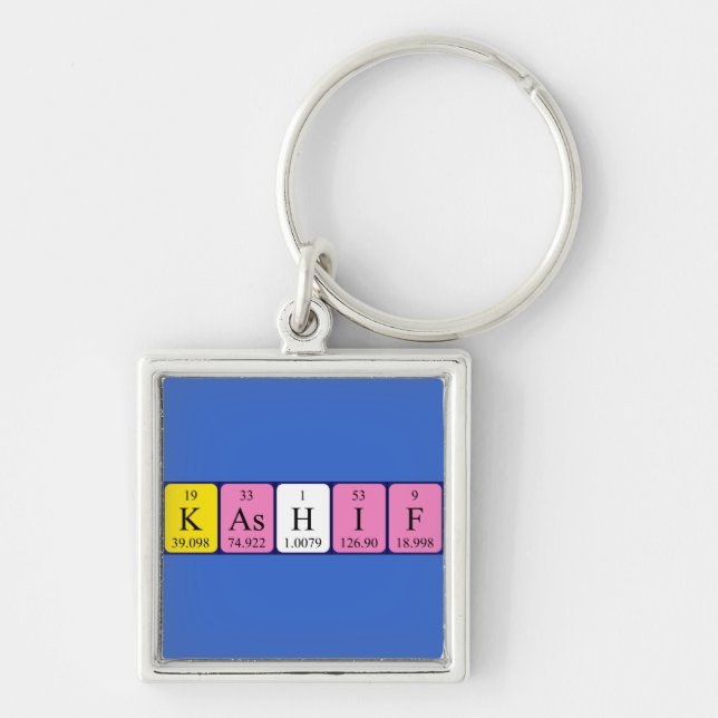 Kashif periodic table name keyring (Front)
