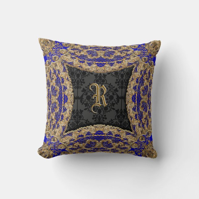 Kashmid Nile Victorian Throw Pillow (Front)