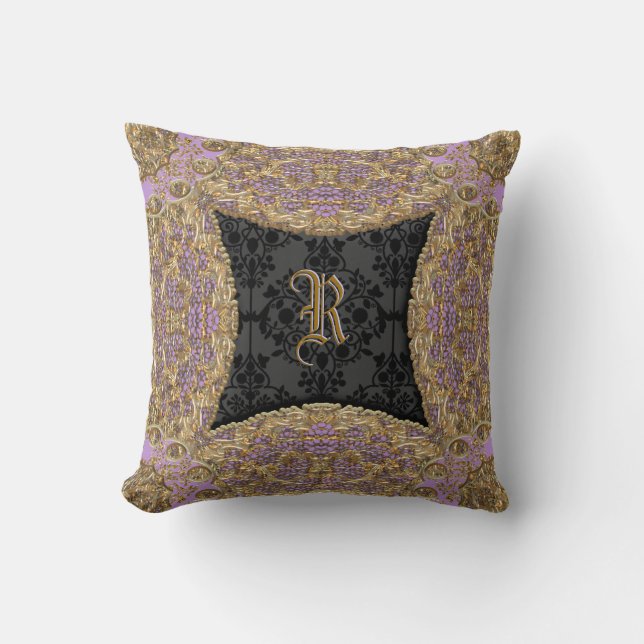 Kashmid Rue Victorian Throw Pillow (Front)