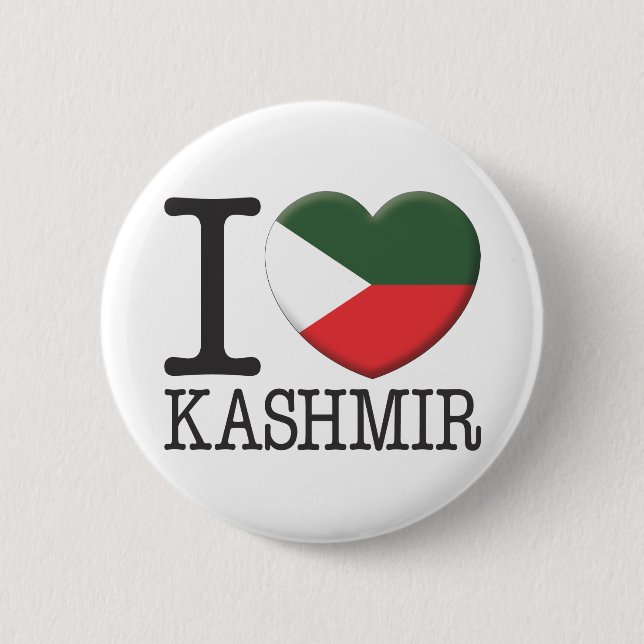 Kashmir 6 Cm Round Badge (Front)