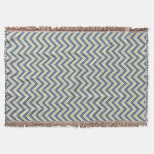 Kashmir Blue Spice Moods Chevrons Throw Blanket