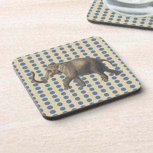 Kashmir Blue Spice Moods Dots with Elephant Coaster