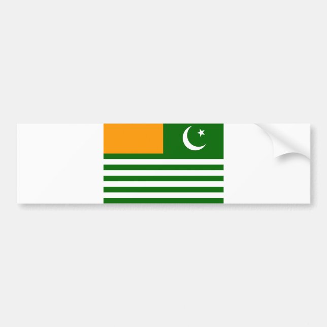 kashmir country flag province region symbol bumper sticker (Front)