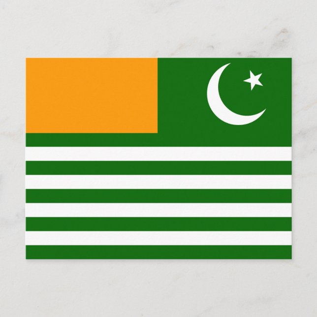 kashmir country flag province region symbol postcard (Front)