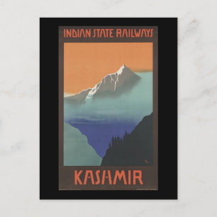 Kashmir Indian State Railways Postcard