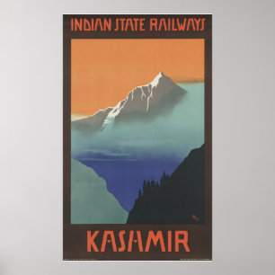 Kashmir Indian State Railways Poster