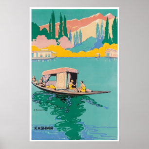 Kashmir Print Indian Art India Travel PosterA