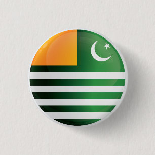 Kashmir  Round Icon Flag 3 Cm Round Badge