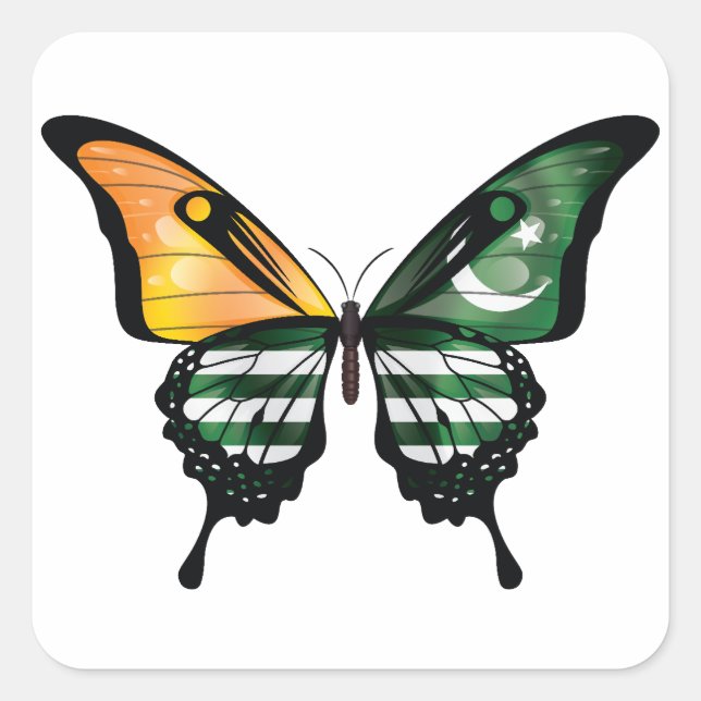 Kashmir Swallowtail Butterfly Flag Sticker (Front)