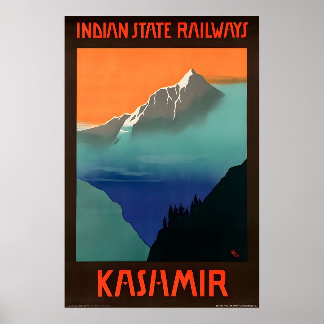 Kashmir Travel Poster (Front)
