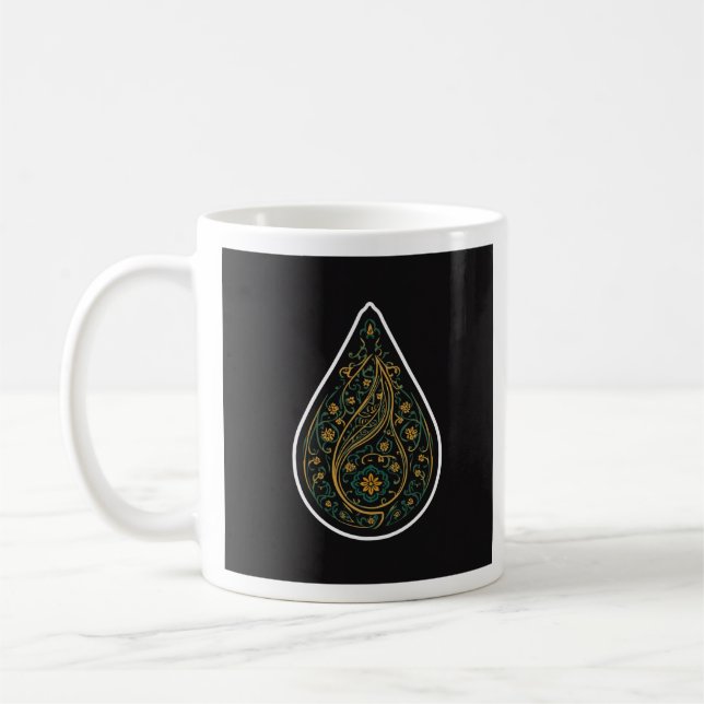Kashmiri Boteh Paisley  Coffee Mug (Left)
