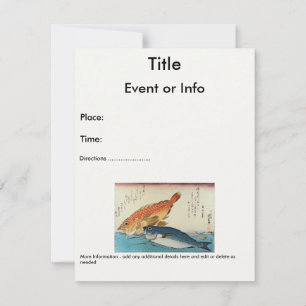 Kasogo & Himedai - Hiroshige's Japanese Fish Invitation