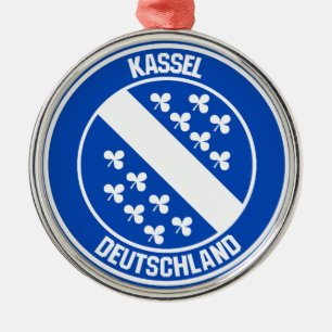 Kassel Round Emblem Metal Tree Decoration