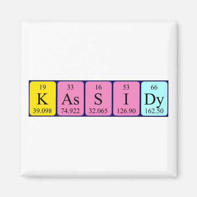 Kassidy periodic table name magnet (Front)