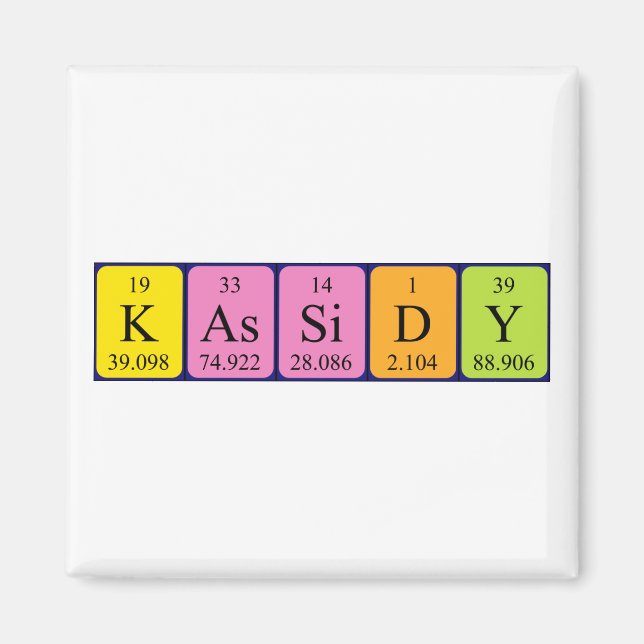Kassidy periodic table name magnet (Front)