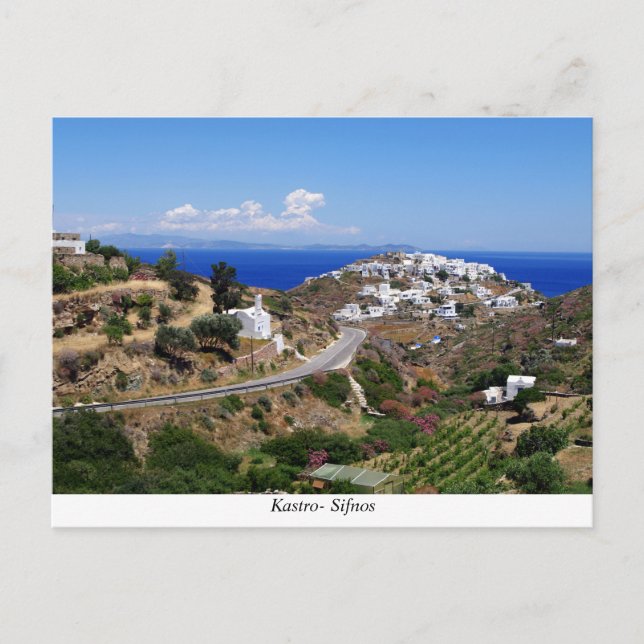Kastro- Sifnos Postcard (Front)