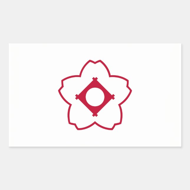 Kasugai city flag Aichi prefecture japan symbol Rectangular Sticker (Front)