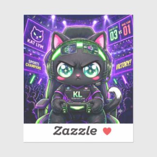 Kat Lym Pro Gamer Black Cat Sports Champion Neon
