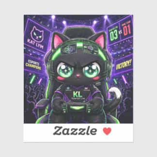 Kat Lym Pro Gamer Black Cat Sports Champion Neon