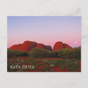 kata tjuta moon sunset postcard