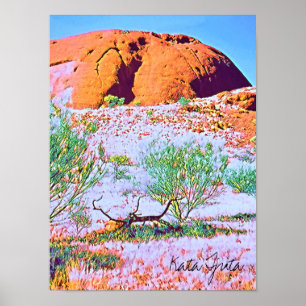 Kata Tjuta The Olgas Central Australia travel Poster