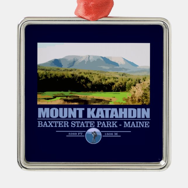 Katahdin Metal Tree Decoration (Front)