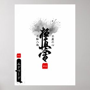 Katakana Name of Dojo Kyokushin Kanji Minimal Dojo Poster