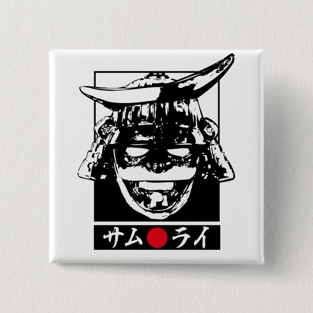 [Katakana] Samurai 15 Cm Square Badge (Front)
