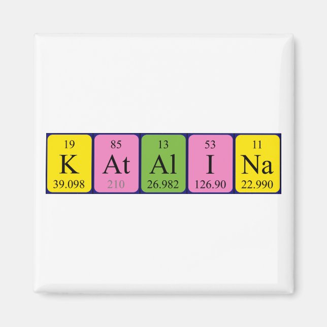 Katalina periodic table name magnet (Front)