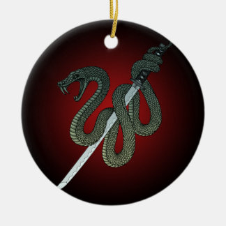 Katana Snake 1 Ceramic Tree Decoration