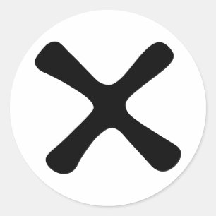 katanga cross currency symbol money handa congo co classic round sticker