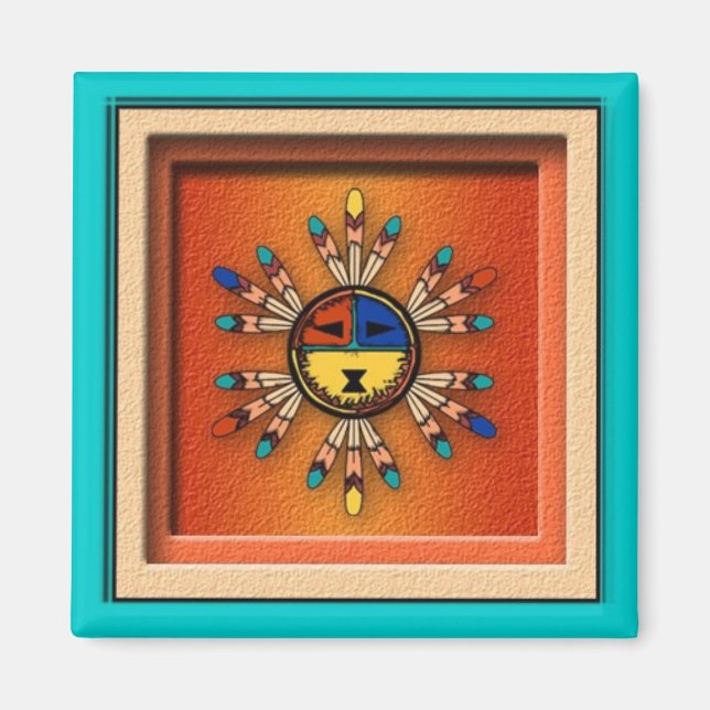 Katchina Sun Face Magnet (Front)