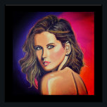 Kate Beckinsale Portrait in Pop Art Style Poster<br><div class="desc">A portrait of actress Kate Beckinsale in Pop Art style.  The original hand painted artwork was done in acrylic on canvas 20x20.</div>