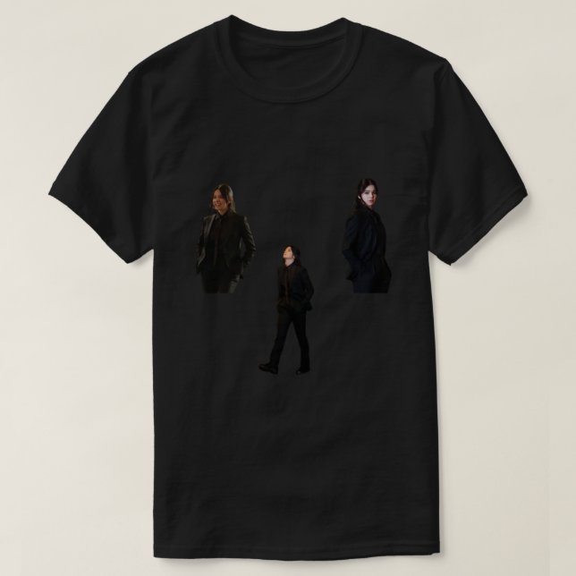 Kate Bishop in a black suit Sticker T-Shirt (Design Front)