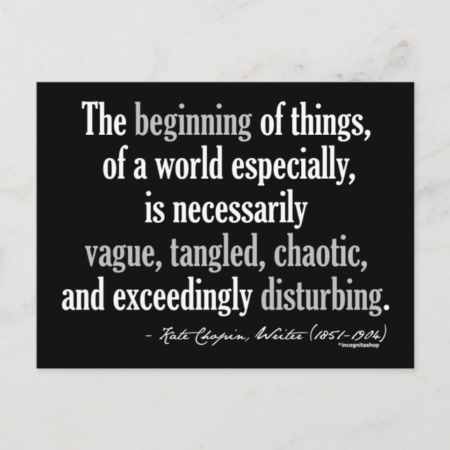 Kate Chopin Quote Postcard (Front)