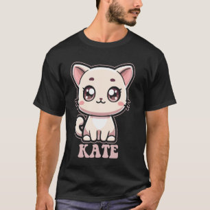 Kate Cute Kitty Cat Design for Girls Name Kate T-Shirt