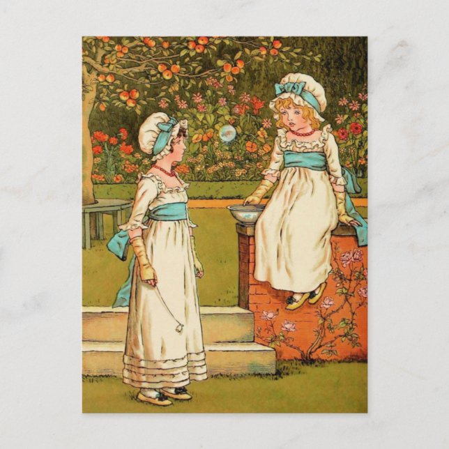 Kate Greenaway: Bubbles Postcard (Front)