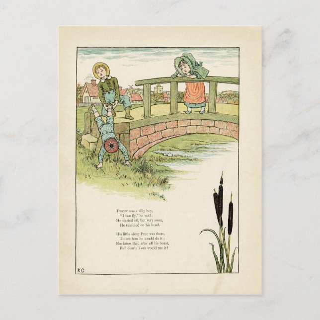 Kate Greenaway Childrens Illustration Postcard (Front)