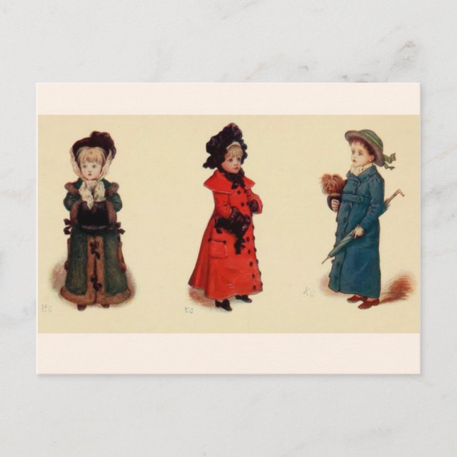 Kate Greenaway: Christmas Holiday Postcard (Front)