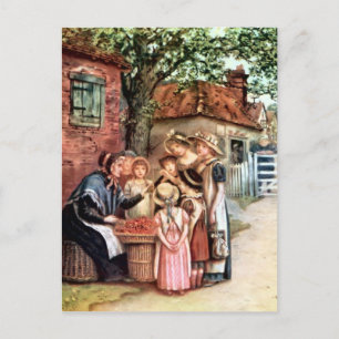 Kate Greenaway: The cherry woman Postcard