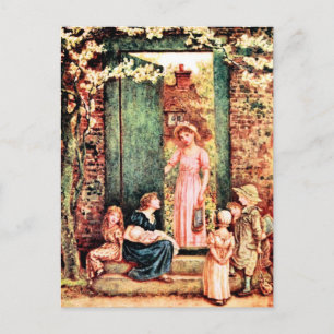 Kate Greenaway: The Open Door Postcard