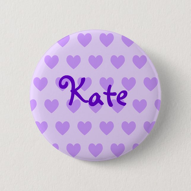 Kate in Purple 6 Cm Round Badge (Front)
